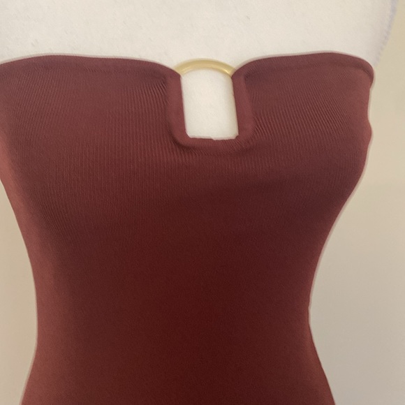 NWT ZARA STRAPLESS MIDI DRESS - Picture 2 of 3